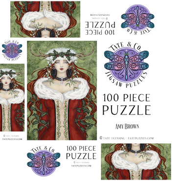 Winter Solstice fairy - Amy Brown 100 Jigsaw Puzzle box 3D Modell