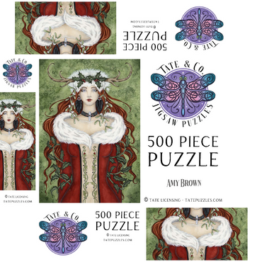 Winter Solstice fairy - Amy Brown 500 Jigsaw Puzzle box 3D Modell