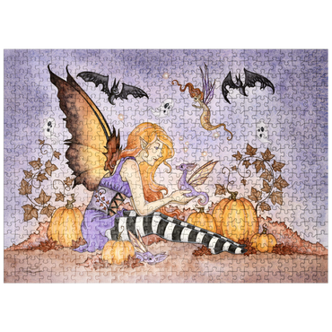 puzzleplate Magick In The Pumpkin Patch fairy - Amy Brown 500 Jigsaw Puzzle