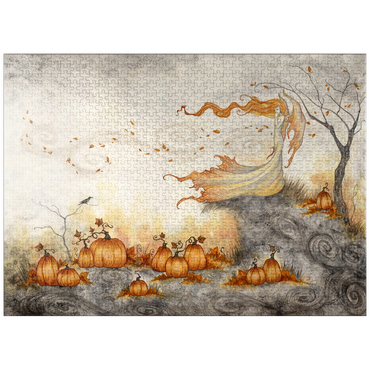 puzzleplate Whispers In The Pumpkin Patch fairy - Amy Brown 1000 Jigsaw Puzzle