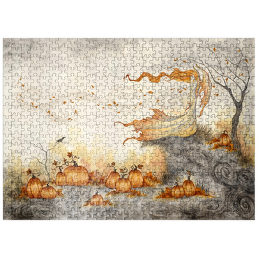 puzzleplate Whispers In The Pumpkin Patch fairy - Amy Brown 500 Jigsaw Puzzle