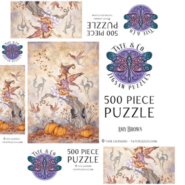 Autumn Spell fairy - Amy Brown 500 Jigsaw Puzzle box 3D Modell