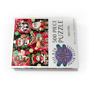 Christmas Cuties Animals Collage - Sheena Pike 500 Jigsaw Puzzle box view3