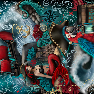 Pirate Cove Parrot and Mermaid - Sheena Pike 1000 Jigsaw Puzzle 3D Modell