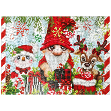 puzzleplate Christmas Gnome and Friends - Sheena Pike 500 Jigsaw Puzzle