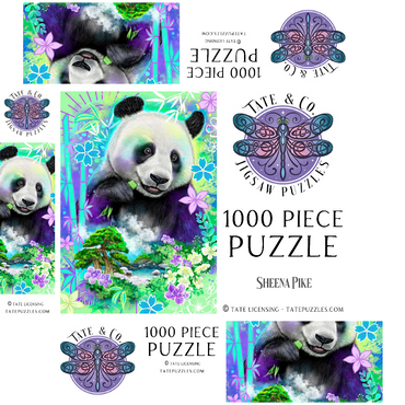 Panda Bear Animal Spirit - Sheena Pike 1000 Jigsaw Puzzle box 3D Modell