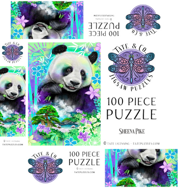 Panda Bear Animal Spirit - Sheena Pike 100 Jigsaw Puzzle box 3D Modell