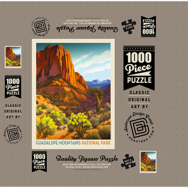 Guadalupe Mountains National Park: Armadillo Crossing 1000 Jigsaw Puzzle box 3D Modell