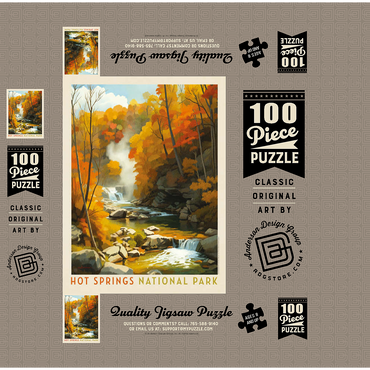 Hot Springs National Park: Autumn Steam 100 Jigsaw Puzzle box 3D Modell