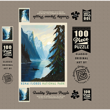 Kenai Fjords National Park: Orca 100 Jigsaw Puzzle box 3D Modell