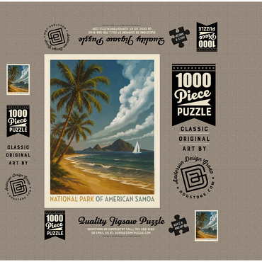 National Park of American Samoa: Sea Breeze 1000 Jigsaw Puzzle box 3D Modell