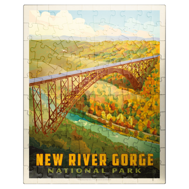 puzzleplate New River Gorge: Bird's Eye View 100 Jigsaw Puzzle