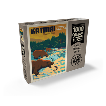 Katmai National Park: Alaska Bears Fishing at Brooks Falls 1000 Jigsaw Puzzle box view2