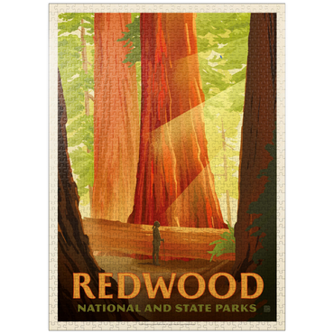 puzzleplate Redwood National And State Parks: Sun Beams 1000 Jigsaw Puzzle