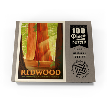 Redwood National And State Parks: Sun Beams 100 Jigsaw Puzzle box view3