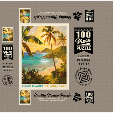 Virgin Islands National Park: Shimmering Shoreline 100 Jigsaw Puzzle box 3D Modell