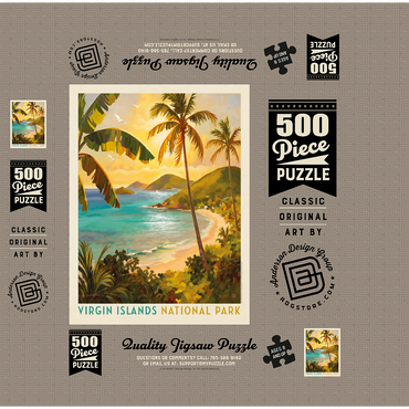 Virgin Islands National Park: Shimmering Shoreline 500 Jigsaw Puzzle box 3D Modell