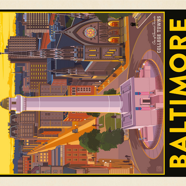 American College Towns: Baltimore, MD 1000 Jigsaw Puzzle 3D Modell