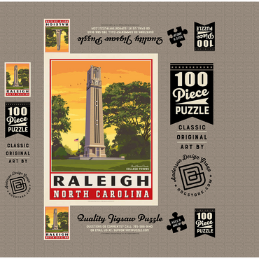 American College Towns: Raleigh, NC 100 Jigsaw Puzzle box 3D Modell