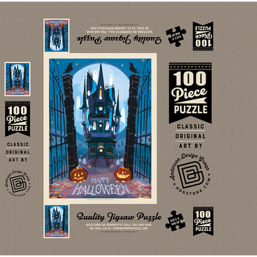 A Happy Halloween: Vintage Poster Puzzle 100 Jigsaw Puzzle box 3D Modell