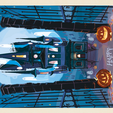 A Happy Halloween: Vintage Poster Puzzle 500 Jigsaw Puzzle 3D Modell