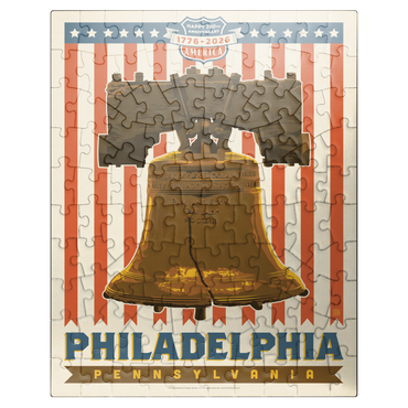 puzzleplate 250th Anniversary USA: Liberty Bell 100 Jigsaw Puzzle