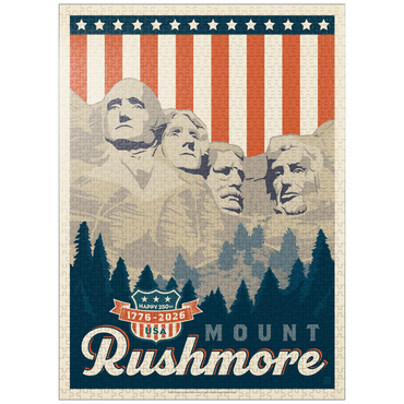puzzleplate 250th Anniversary USA: Mount Rushmore 1000 Jigsaw Puzzle