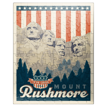 puzzleplate 250th Anniversary USA: Mount Rushmore 100 Jigsaw Puzzle