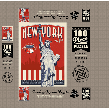 250th Anniversary USA: Lady Liberty 100 Jigsaw Puzzle box 3D Modell