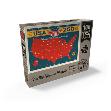 250th Anniversary USA: Commemorative Map 100 Jigsaw Puzzle box view2