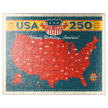 puzzleplate 250th Anniversary USA: Commemorative Map 100 Jigsaw Puzzle