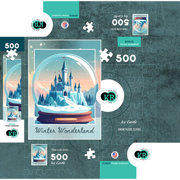 Ice Castle 500 Jigsaw Puzzle box 3D Modell