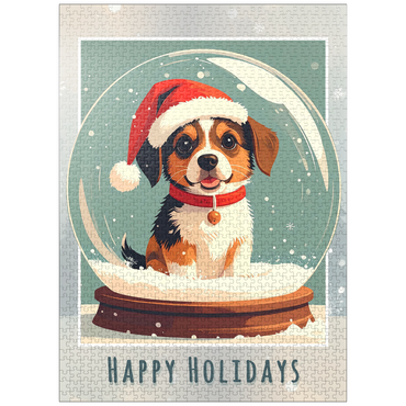 puzzleplate Christmas Puppy 1000 Jigsaw Puzzle