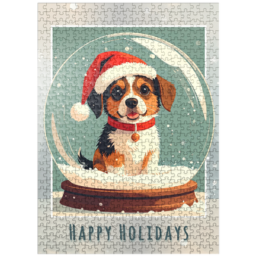 puzzleplate Christmas Puppy 500 Jigsaw Puzzle