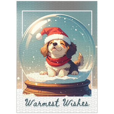 puzzleplate Santa's Little Helper, Puppy 1000 Jigsaw Puzzle