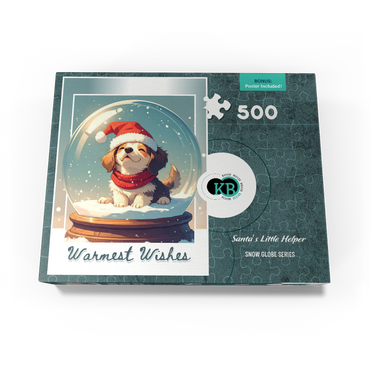 Santa's Little Helper, Puppy 500 Jigsaw Puzzle box view3
