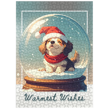 puzzleplate Santa's Little Helper, Puppy 500 Jigsaw Puzzle