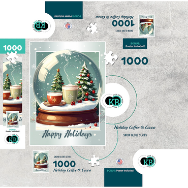 Holiday Coffee & Cocoa 1000 Jigsaw Puzzle box 3D Modell