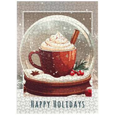 puzzleplate Christmas Cocoa in Red Holiday Mug 500 Jigsaw Puzzle