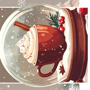 Christmas Cocoa in Red Holiday Mug 500 Jigsaw Puzzle 3D Modell