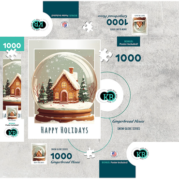 Gingerbread House 1000 Jigsaw Puzzle box 3D Modell