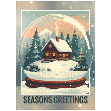 puzzleplate Cozy Winter Cabin 1000 Jigsaw Puzzle