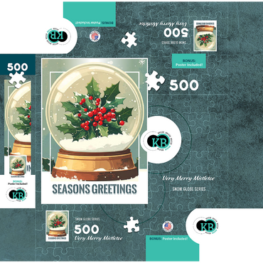 Very Merry Mistletoe 500 Jigsaw Puzzle box 3D Modell