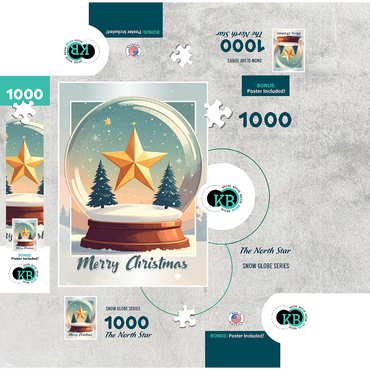 The North Star 1000 Jigsaw Puzzle box 3D Modell