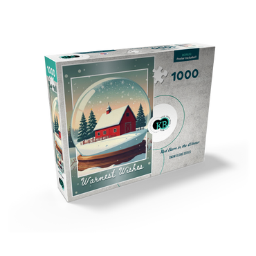 Red Barn in the Winter 1000 Jigsaw Puzzle box view2
