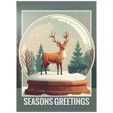 puzzleplate Winter Forest Reindeer 1000 Jigsaw Puzzle