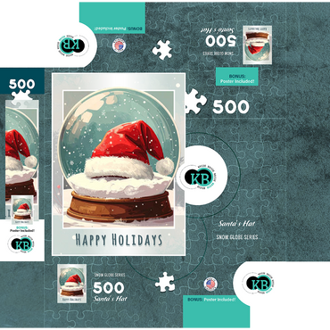 Santa's Hat 500 Jigsaw Puzzle box 3D Modell