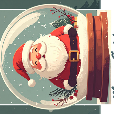 Holly Jolly Santa 1000 Jigsaw Puzzle 3D Modell