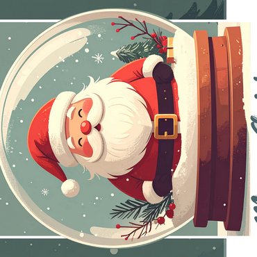 Holly Jolly Santa 500 Jigsaw Puzzle 3D Modell