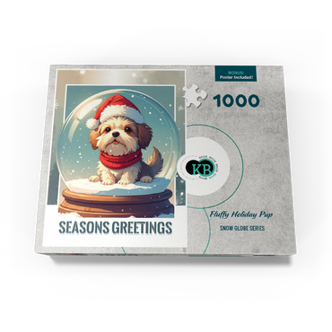 Fluffy Holiday Pup 1000 Jigsaw Puzzle box view3
